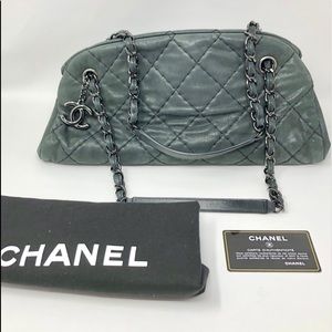 Grey Quilted  Mademoisellw Bowler Bag  by CHANEL